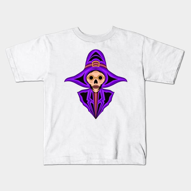 Purple Cool Custom blue grim reaper Kids T-Shirt by ryroxtoons